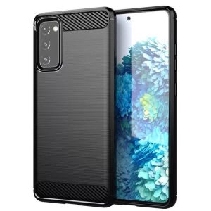 Galaxy S20 suojakuori, musta hiilikuitukuvio