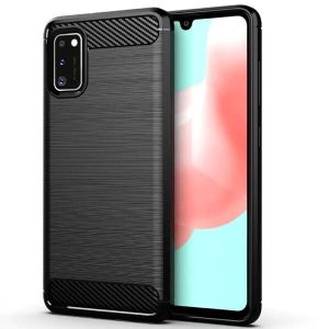 galaxy a41 suojakuori, musta hiilikuitukuvio