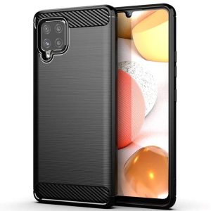 galaxy a42 5g suojakuori, musta hiilikuitukuvio