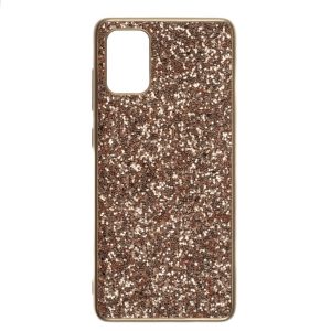 Galaxy A71, A51, A51 5G, A32 5G suojakuori, kulta glitter