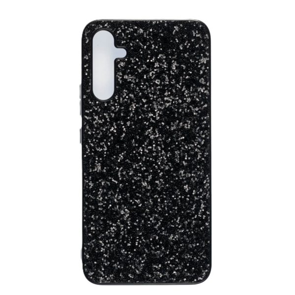 galaxy a34, a14, a54 suojakuori musta glitter