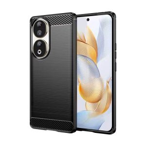 Honor 90 takakuori, musta hiilikuitukuvio