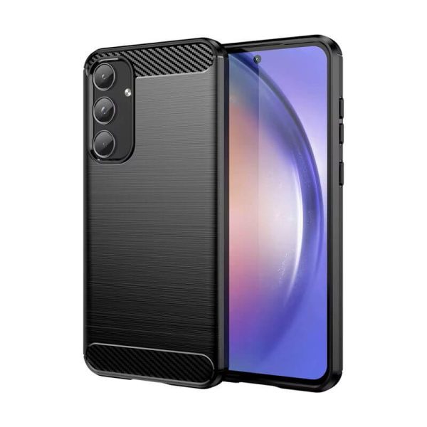 galaxy s23 fe takakuori, musta hiilikuitukuvio