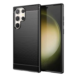 galaxy s24 ultra 5g takakuori, musta hiilikuitukuvio