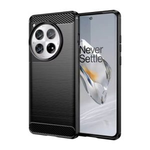 oneplus 12, 12r takakuori, musta hiilikuitukuvio