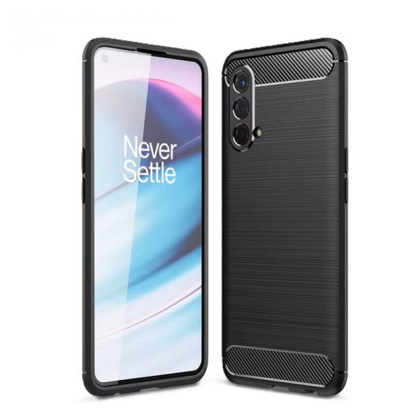 oneplus nord ce takakuori, musta hiilikuitukuvio
