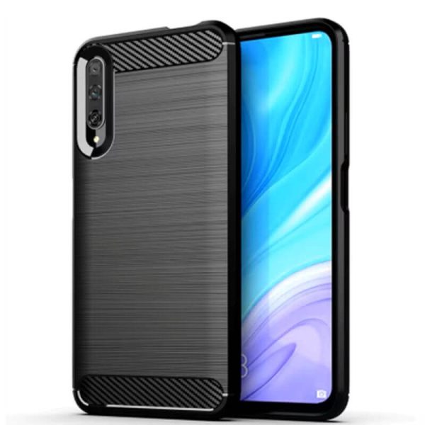 Huawei P Smart Pro takakuori, musta hiilikuitukuvio