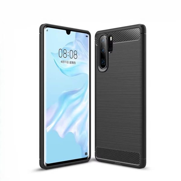 Huawei p30 pro takakuori, musta hiilikuitukuvio
