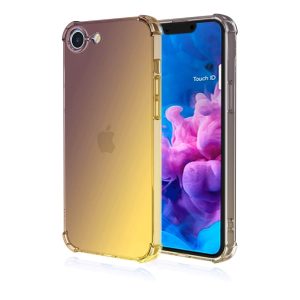 iphone 16e-se 2022 liukuvärjätty takakuori lila-keltainen